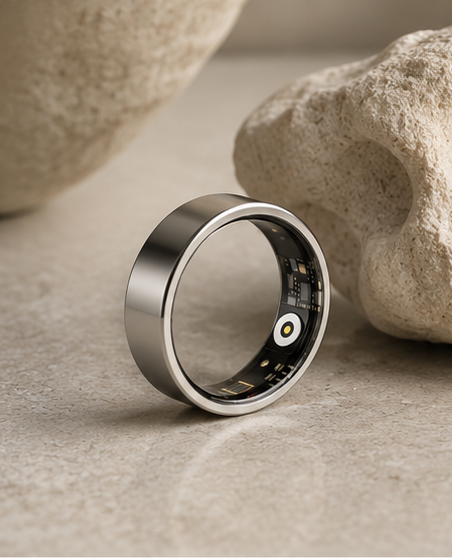 Pulse Smart Ring — Silver, Size 7