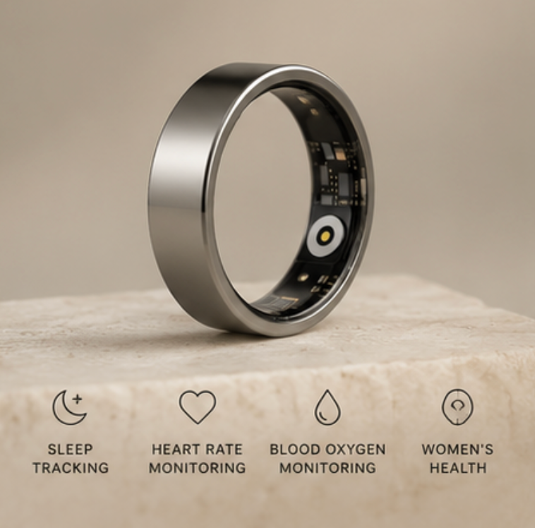 Pulse Smart Ring — Silver, Size 7