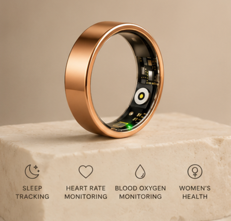 Pulse Smart Ring — Rose Gold, Size 7