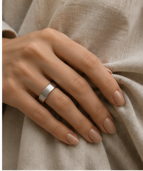 Pulse Smart Ring — Silver, Size 7